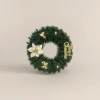 Christmas wreaths with simulated pine branches are hung on the door for festive decoration in the living room and bedroom details Picture